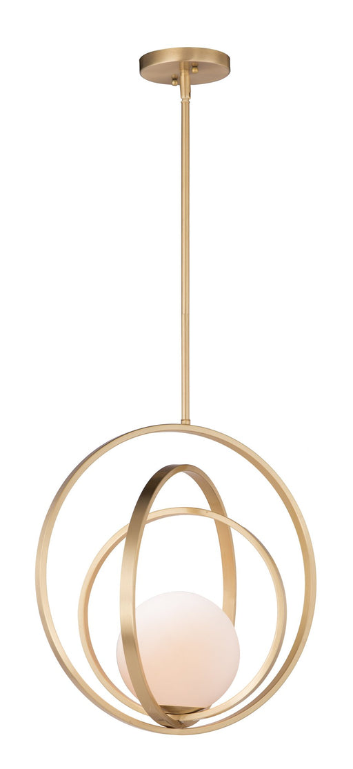 Coronet 17.5" Pendant in Satin Brass