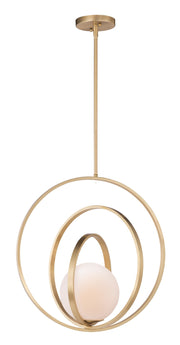 Coronet 20.5" Pendant in Satin Brass