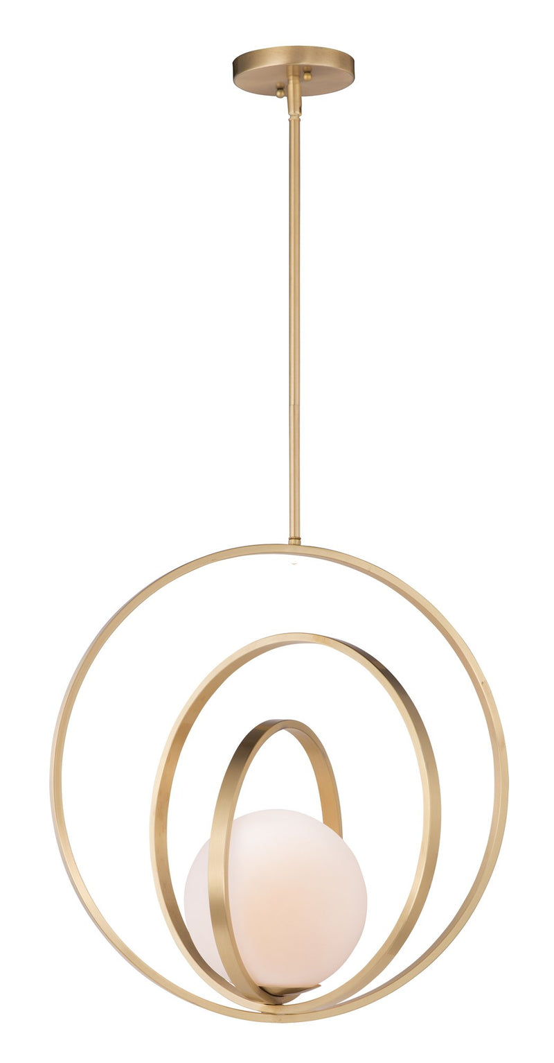 Coronet 20.5" Pendant in Satin Brass