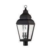 Exeter 3-Light Large Outdoor Post Light in Black