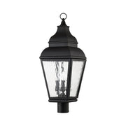 Exeter 3-Light Large Outdoor Post Light in Black