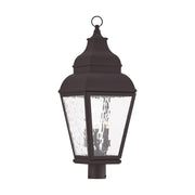 Exeter 3-Light Large Outdoor Post Light in Bronze