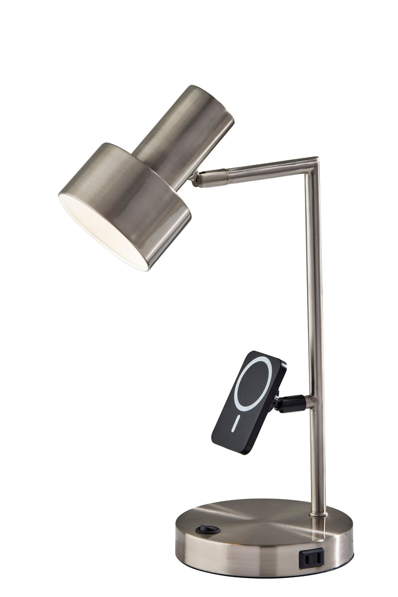 Rowe Desk Lamp in Brushed Steel