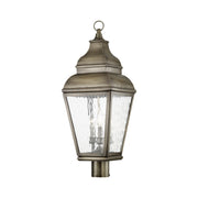 Exeter 3-Light Large Outdoor Post Light in Vintage Pewter