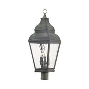 Exeter 3-Light Large Outdoor Post Light in Charcoal