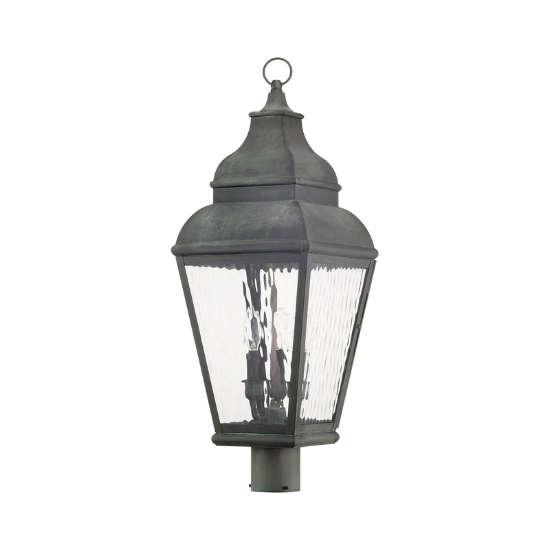Exeter 3-Light Large Outdoor Post Light in Charcoal