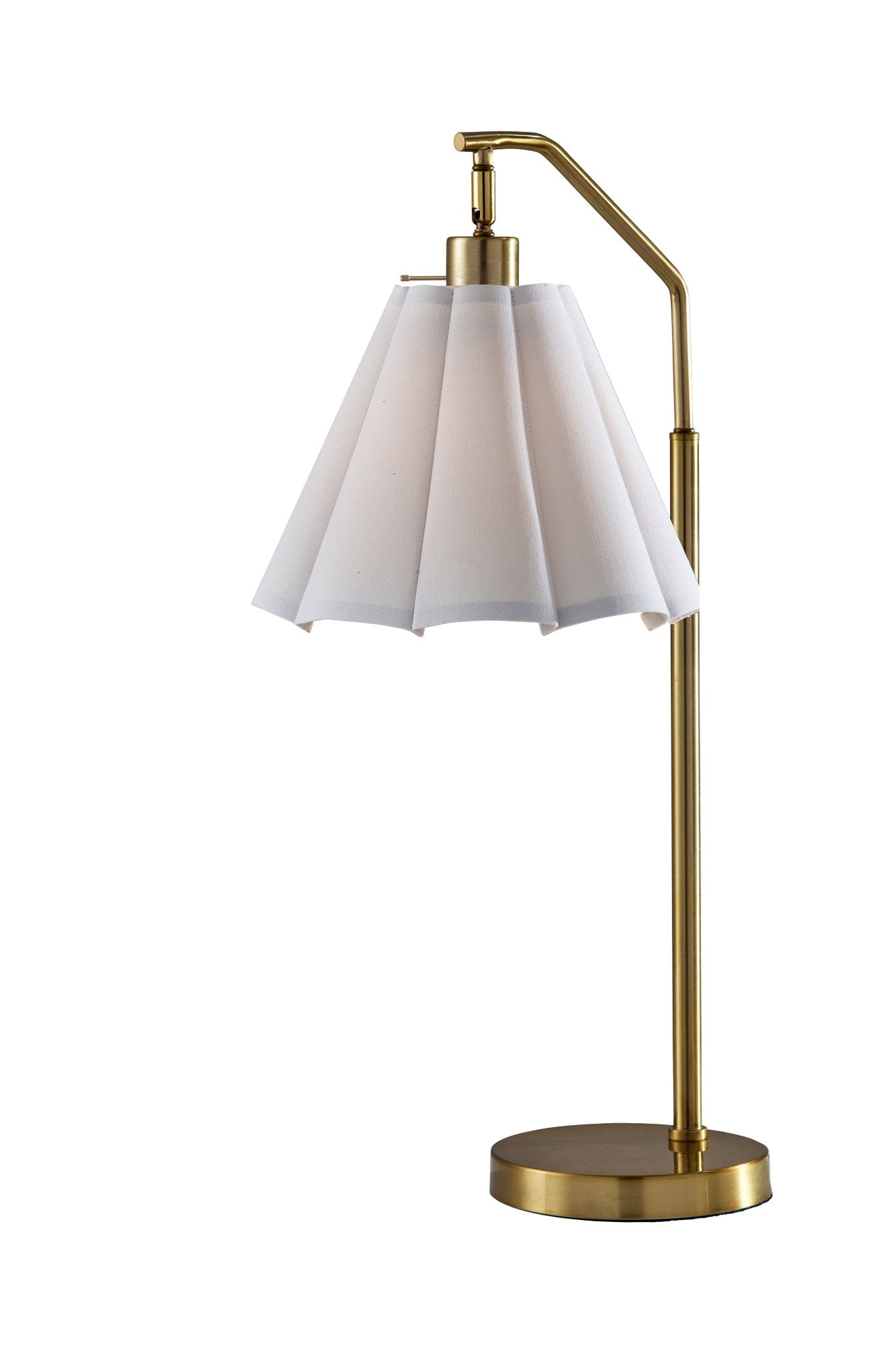 Lyra Desk Lamp in Antique Brass
