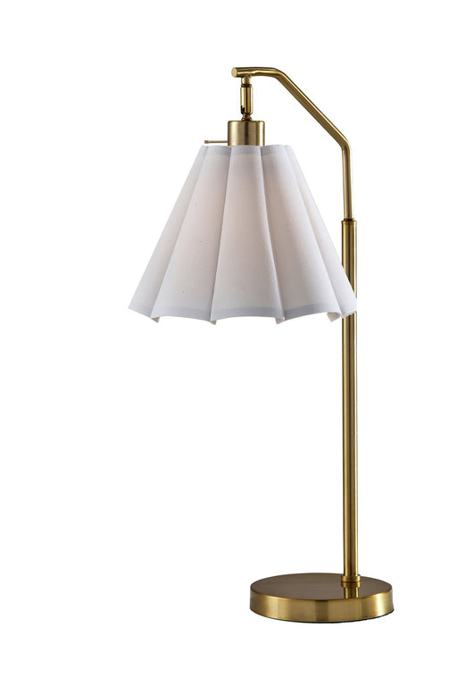 Lyra Desk Lamp in Antique Brass