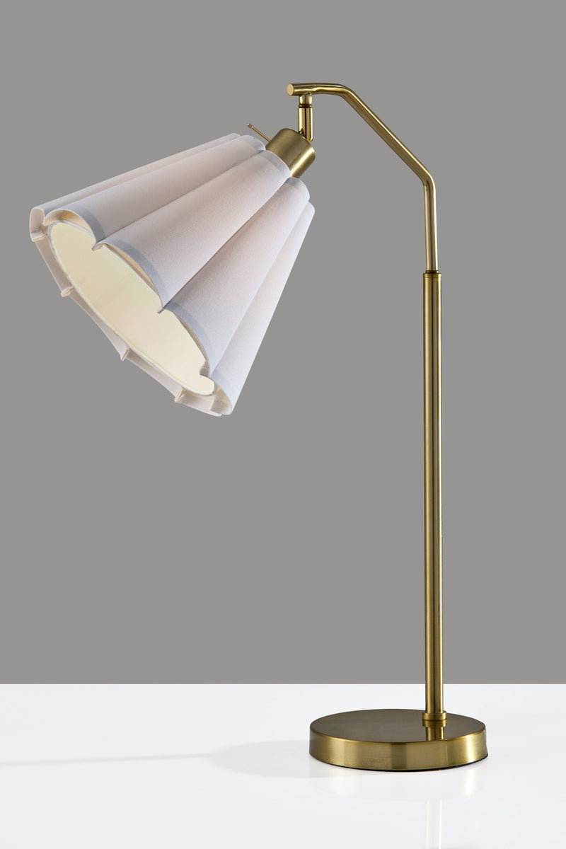 Lyra Desk Lamp in Antique Brass