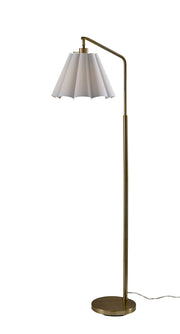 Lyra Arc Floor Lamp in Antique Brass