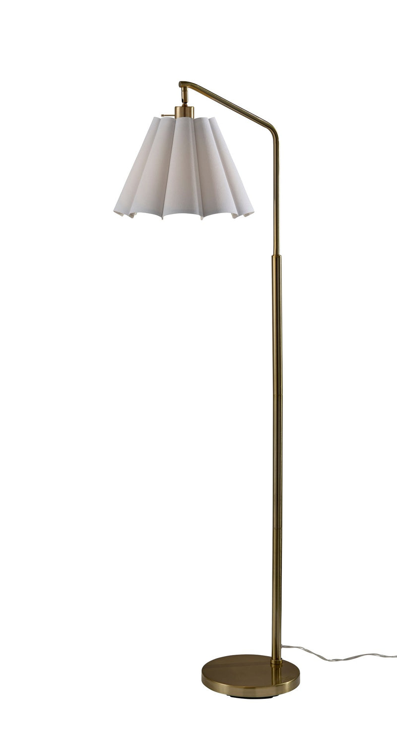 Lyra Arc Floor Lamp in Antique Brass