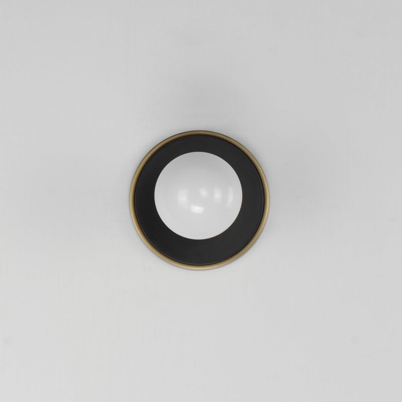 Hollywood 1 Light Wall Sconce in Black / Natural Aged Brass