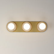 Hollywood 3 Light Bath Vanity in White Alabaster / Natural Aged Brass