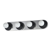 Hollywood 4 Light Bath Vanity in Polished Chrome