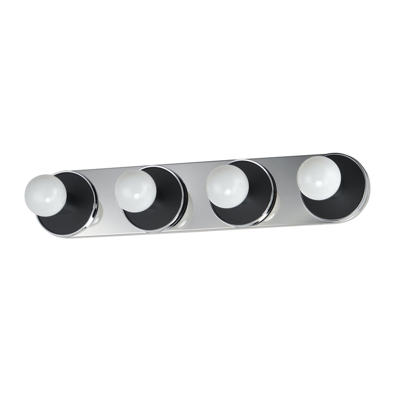 Hollywood 4 Light Bath Vanity in Polished Chrome