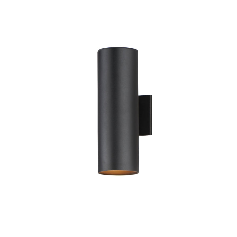 Outpost 2 Light 15" Tall Outdoor Wall Sconce in Black