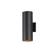 Outpost 2 Light 6" Wide x 15" Tall Outdoor Wall Sconce in Black