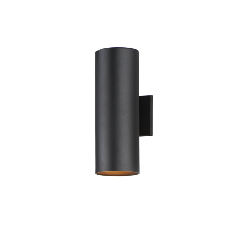 Outpost 2 Light 6" Wide x 15" Tall Outdoor Wall Sconce in Black