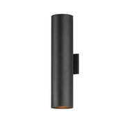Outpost 2 Light 6" Wide x 22" Tall Outdoor Wall Sconce in Black