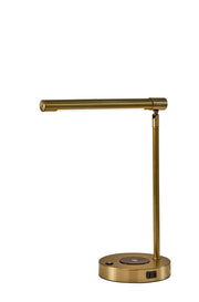 Dax LED Desk Lamp in Antique Brass