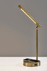 Dax LED Desk Lamp in Antique Brass