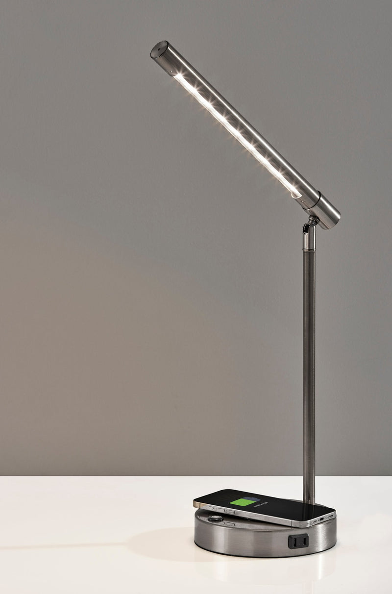 Dax LED Desk Lamp in Brushed Steel