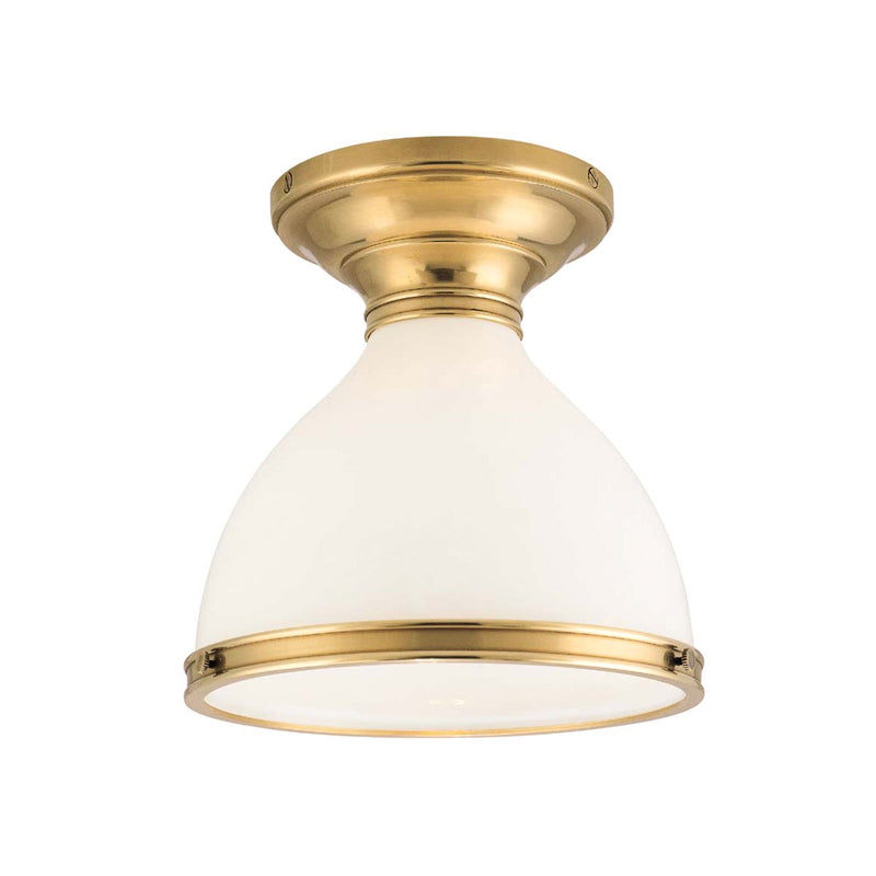 Randolph Semi-Flush Mount in Aged Brass
