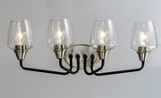 Goblet 26.25" 4 Light Bath Vanity in Black / Satin Nickel