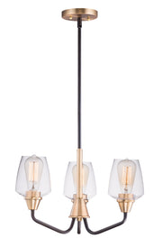 Goblet 3 Light Chandelier in Bronze / Antique Brass