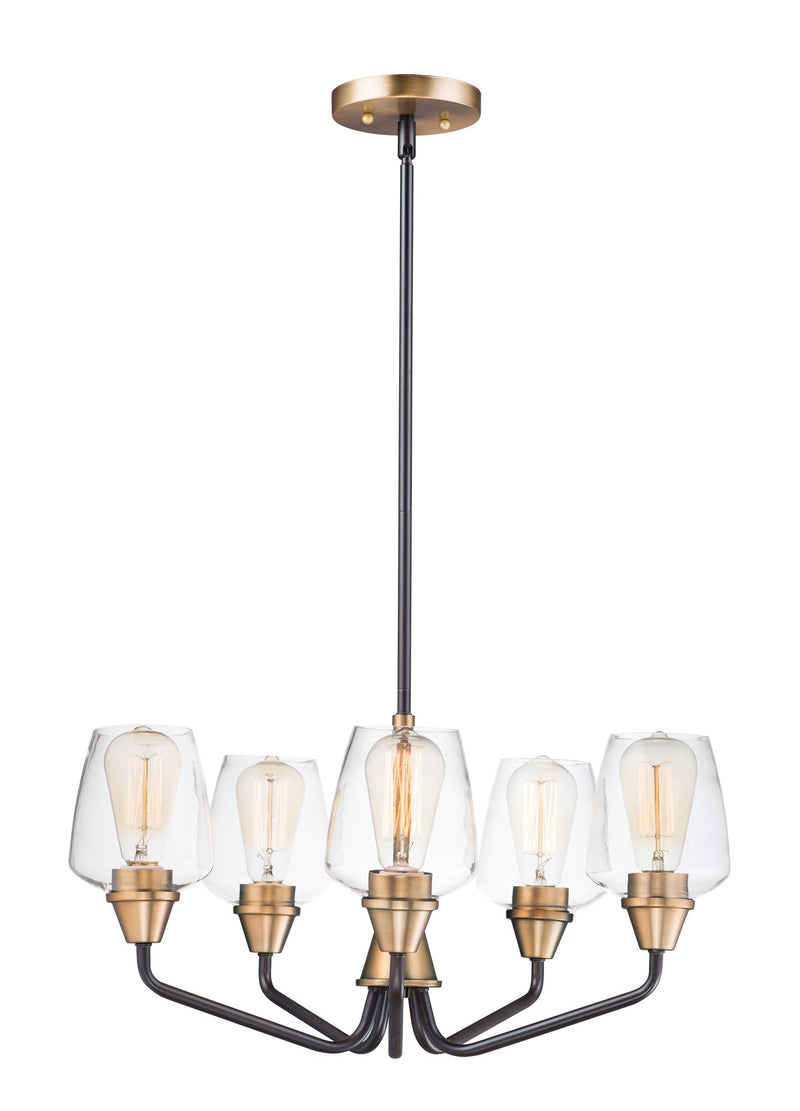 Goblet 5 Light Chandelier in Bronze / Antique Brass