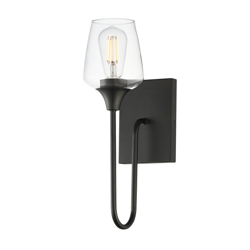 Goblet 15.75" 1 Light Wall Sconce in Black