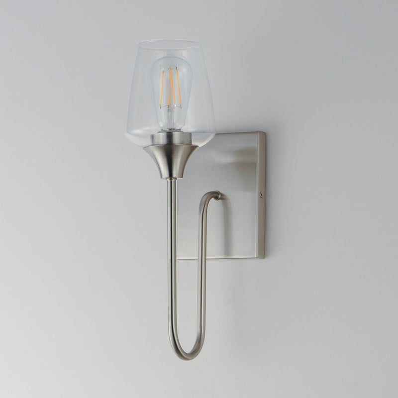 Goblet 15.75" 1 Light Wall Sconce in Satin Nickel