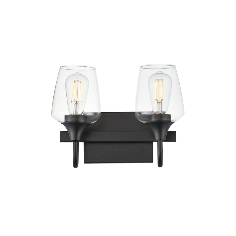 Goblet 2 Light Bath Vanity in Black