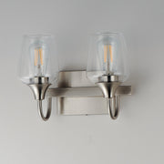 Goblet 2 Light Bath Vanity in Satin Nickel