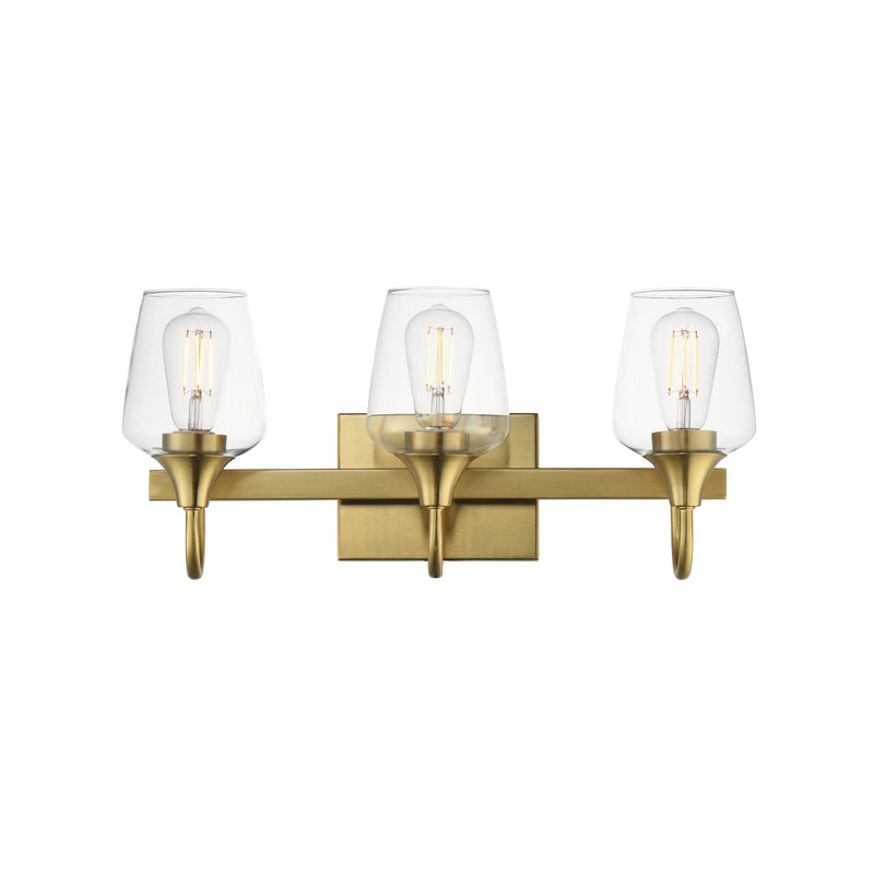 Goblet 20.25" 3 Light Bath Vanity in Natural Aged Brass