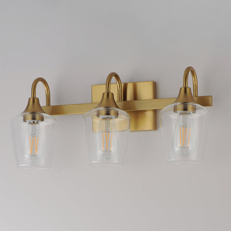 Goblet 20.25" 3 Light Bath Vanity in Natural Aged Brass