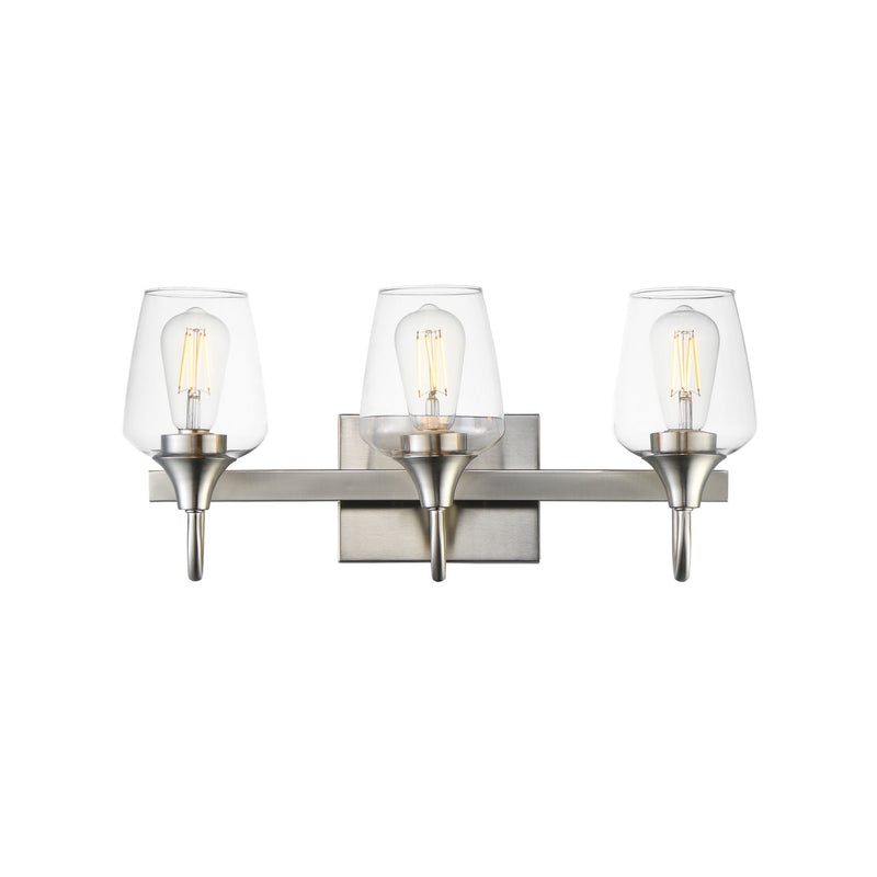 Goblet 20.25" 3 Light Bath Vanity in Satin Nickel