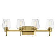 Goblet 28.25" 4 Light Bath Vanity in Natural Aged Brass