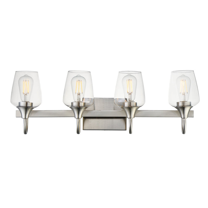 Goblet 28.25" 4 Light Bath Vanity in Satin Nickel