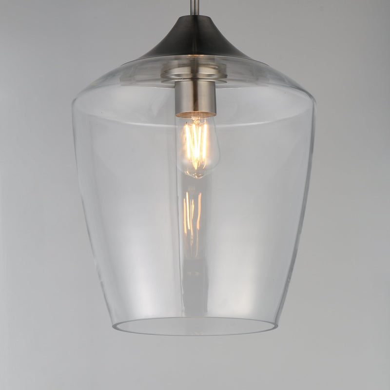 Goblet 12" Pendant in Satin Nickel