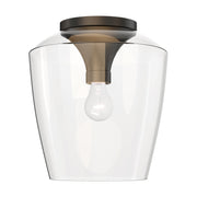 Goblet 12" Semi-Flush Mount in Black