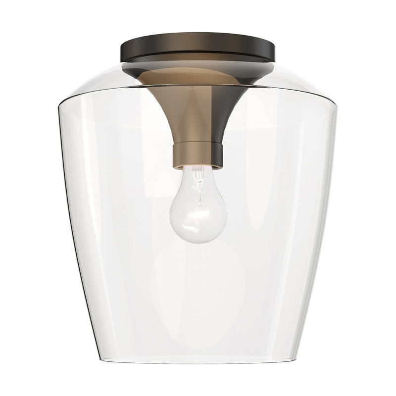 Goblet 12" Semi-Flush Mount in Black