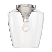 Goblet 12" Semi-Flush Mount in Satin Nickel