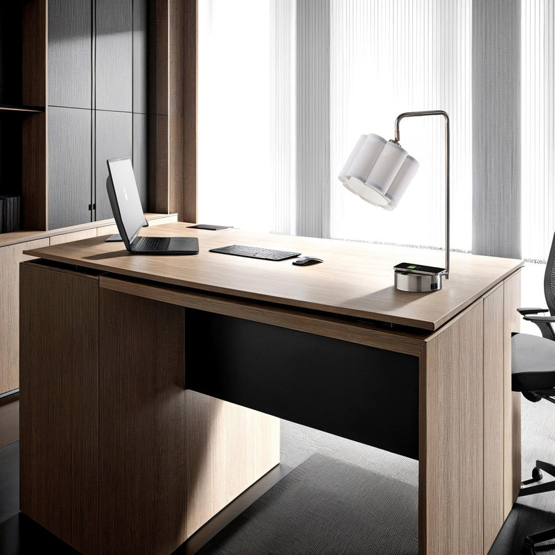 Dover Desk Lamp in Brushed Steel