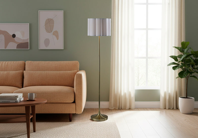 Elodie Floor Lamp in Antique Brass