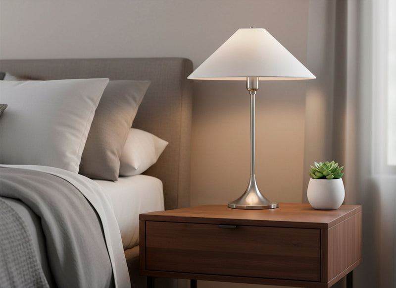 Esme Table Lamp in Brushed Steel