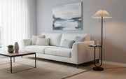 Uma 2-Light Floor Lamp with Table in Black
