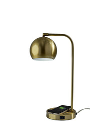 Emery Desk Lamp in Antique Brass