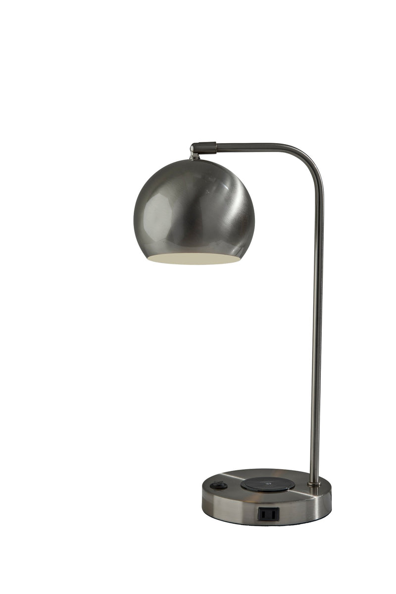 Emery Desk Lamp in Brushed Steel