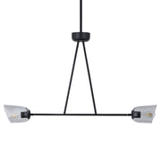 Keppe 2 Light Linear Chandelier in Dark Bronze